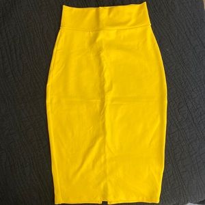 Yellow Pencil Skirt